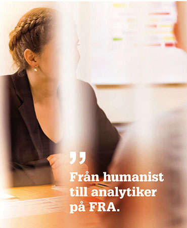 Elin, nätverksanalytiker: Från humanist till analytiker på FRA.